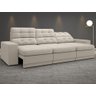 Sofá Jobim 2,30m Assento Retrátil e Reclinável Velosuede - Netsofas - Areia - 1