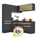 Ver imagem 3 de Cozinha Completa de Canto Veneza Mp2089 Multimóveis Preto/branco + Brinde Jogo de Panelas Tramontina