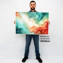 Ver imagem 2 de Quadro Decorativo Abstrato Marmore Luxo Extreme em Moldura Caixa Tacolado Moldura Caixa 3cm Branca C