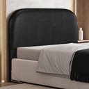 Ver imagem 5 de Cabeceira Cama Box Queen 160cm Orgânica Lanna W01 Couríssimo Preto - Lyam Decor