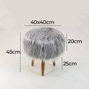 Ver imagem 3 de Puff Decorativo Quarto e Sala de Estar Pelo Sintético Herrero:Cinza
