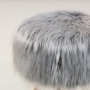 Ver imagem 2 de Puff Decorativo Quarto e Sala de Estar Pelo Sintético Herrero:Cinza