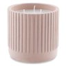 Vela com Suporte Rosa em Cimento 12858 Mart - 1