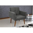 Ver imagem 1 de Poltrona Decorativa Havana Suede Cinza B250 - Matrix