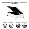 Cama Box Solteiro Baú Sintético Branco – 88x188x35 - 3