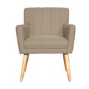 Ver imagem 2 de Kit 2 Poltronas para Sala de Espera e Salão de Beleza e Barbearia Pés Palito - Linho - Sv Decor:linh