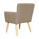 Ver imagem 4 de Kit 2 Poltronas para Sala de Espera e Salão de Beleza e Barbearia Pés Palito - Linho - Sv Decor:linh