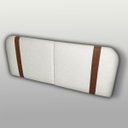 Ver imagem 1 de Cabeceira Orgânica Dobrável 140cm Casal Painél para Cama Box Bouclé Flip