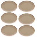 Ver imagem 1 de Kit 6 Pratos de Sobremesa Melamina 21,5cm Class Bege Wolff Raso Cozinha Servir Tortas