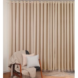 Cortina de Varao Genova 4,00 X 2,50 para Quarto ou Sala Bene Tu:AMENDOAS - 1