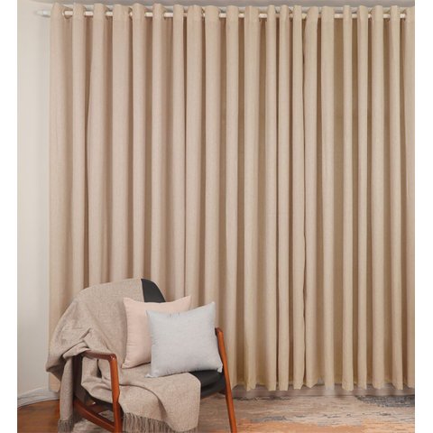 Cortina de Varao Genova 4,00 X 2,50 para Quarto ou Sala Bene Tu:AMENDOAS