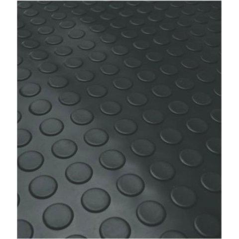 Piso Emborrachado Moeda 2mm 0,65x2 Metros Passadeira ou Piso Cor:preto
