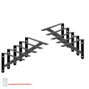 Ver imagem 1 de KIT 10 PEÇAS SUPORTE MÃO FRANCESA P/ PRATELEIRA DE 15CM- PRETA