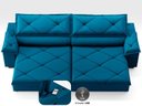 Ver imagem 4 de Sofá com Carregador Usb e Molas no Assento Retrátil Reclinável Nice 2,50m Velosuede - Netsofas