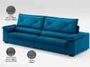 Ver imagem 5 de Sofá com Carregador Usb e Molas no Assento Retrátil Reclinável Nice 2,50m Velosuede - Netsofas