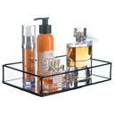 Ver imagem 1 de Bandeja Decorativa com Espelho P/ Taça Perfume Banheiro Bd-031(m) Pgb Bandeja Espelhada Preta (m)