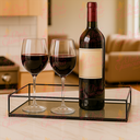 Ver imagem 2 de Bandeja Decorativa com Espelho P/ Taça Perfume Banheiro Bd-031(m) Pgb Bandeja Espelhada Preta (m)