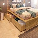 Ver mais imagens de Cama Casal/Queen Adulto com 4 Gavetas Gades Yescasa
