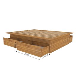 Cama Casal Adulto com 4 Gavetas Gades Yescasa - 4