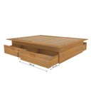 Ver imagem 4 de Cama Casal/Queen Adulto com 4 Gavetas Gades Yescasa Marrom/Freijó
