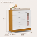 Ver imagem 2 de Cômoda Sapateira Infantil Katatau 100% MDF Detalhes em Acrílico Branco/Fosco/Savana