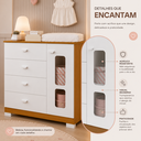 Ver imagem 7 de Cômoda Sapateira Infantil Katatau 100% MDF Detalhes em Acrílico Branco/Fosco/Savana
