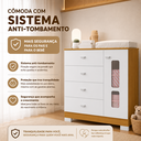 Ver imagem 4 de Cômoda Sapateira Infantil Katatau 100% MDF Detalhes em Acrílico Branco/Fosco/Savana