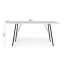 Ver imagem 3 de Mesa Sala de Jantar Paraty Preto 140x80cm Tampo Branco