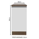 Ver imagem 3 de Balcão Armário de Cozinha 40 cm 1 Porta Rustic/Branco Glamy Madesa
