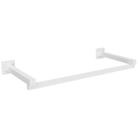 Arara Parede Quadrada Leve Comac - Branco - 60 cm
