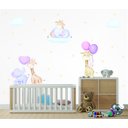 Ver imagem 1 de Adesivo de Parede Infantil Girafa e Elefante Cute Baby