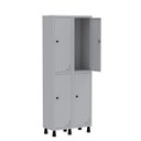 Ver imagem 3 de Armário Locker Guarda Volume Aço Light 4 Portas 69x179,5cm Cinza