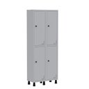 Ver imagem 1 de Armário Locker Guarda Volume Aço Light 4 Portas 69x179,5cm Cinza