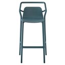 Ver imagem 3 de Kit 4 Banquetas Empilháveis Enjoy Assento Plástico Base Fixa com Encosto Azul Rivatti Móveis