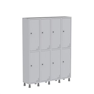 Armário Locker Guarda Volume Aço Light 8 Portas 138x179,5cm