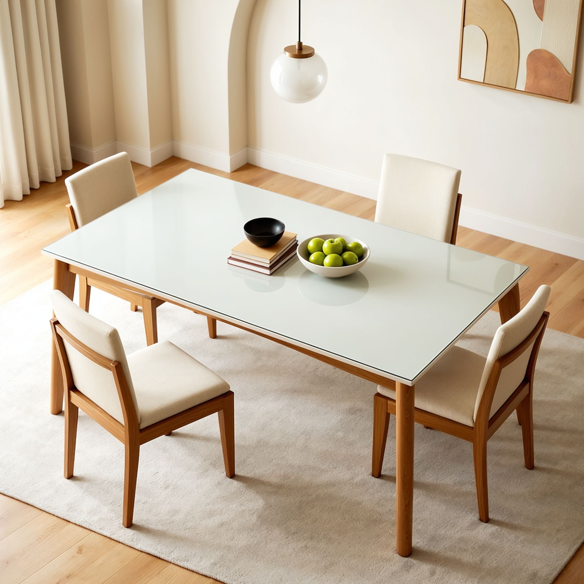 Conjunto Sala de Jantar Mesa Monalisa com 4 Cadeiras Lady em