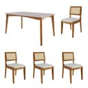 Ver imagem 2 de Conjunto Sala de Jantar Mesa Monalisa com 4 Cadeiras Rainha em Madeira Maciça