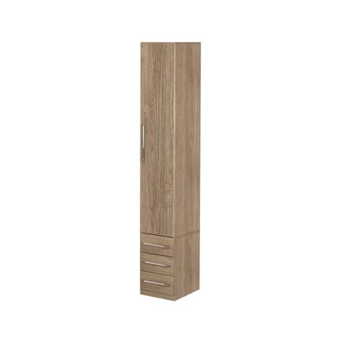 Guarda-Roupa De 1 Porta Com Gavetinhas 1232 Direito Castanho
