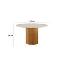 Ver imagem 3 de Conjunto de Jantar Mesa Dara 1,10 x 1,10 Tampo MDF/Vidro com 4 Cadeiras Catar Marrom/Castanho Cinamomo/Capuccino/Off White