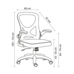 Kit com 10 Cadeira Escritório Diretor Office Columbus com Tela Mesh - 8