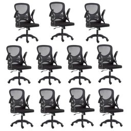 Kit com 10 Cadeira Escritório Diretor Office Columbus com Tela Mesh - 1