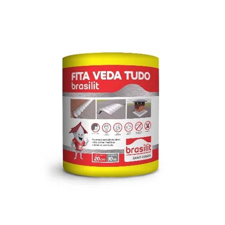 Fita Multiuso Veda Tudo 20cm x 10 Metros Brasilit