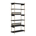Ver imagem 5 de Estante 180 Cm 6 Prateleiras Palhinha Pé Metal Dourado Nero