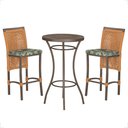 Ver imagem 1 de Mesa Bistrô e 2 Banquetas Roma Marrom Corda Náutica Estofado 5 Trama Original