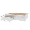 Ver imagem 4 de Cama Infantil Casal/Queen com 4 Gavetas Gades Yescasa Branco