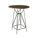 Ver imagem 4 de Jogo Mesa Bistrô Eames Tampo Amêndoa 60Cm 2 Banquetas Vermelha Base Ferro Preto - Cor: Amendoa
