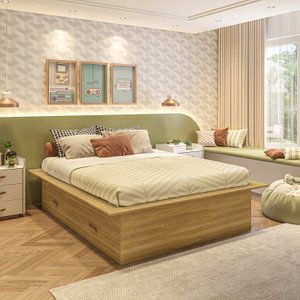 Cama Infantil Casal com 4 Gavetas Gades Yescasa