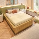 Ver imagem 7 de Cama Infantil Casal/Queen com 4 Gavetas Gades Yescasa Marrom/Freijó