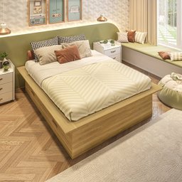 Cama Infantil Casal com 4 Gavetas Gades Yescasa - 7