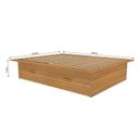 Ver imagem 3 de Cama Infantil Casal/Queen com 4 Gavetas Gades Yescasa Marrom/Freijó